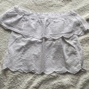 Off the Shoulder white top